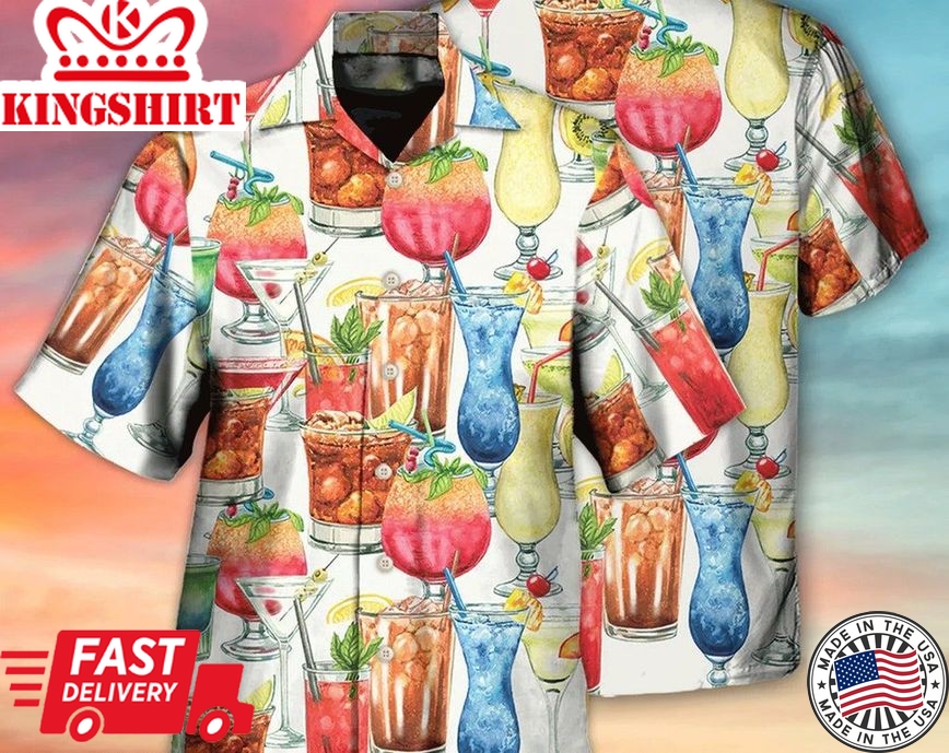 Cocktail Packed Born To Drink - Trendy Hawaiian Shirt, Beach Party Matching Shirt For Men/Women, Gifts For Bachelor Party, Hawaiian Set Gift.