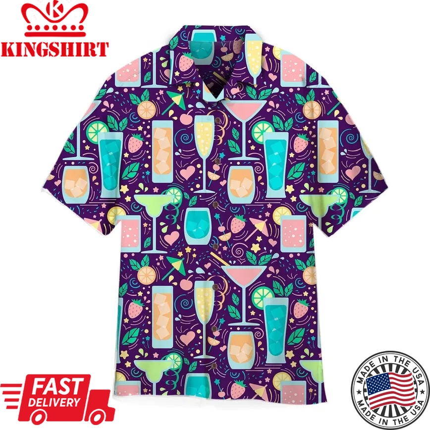 Cocktail Summer Trendy Hawaiian Shirt