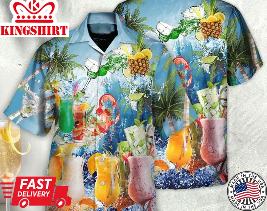 Cocktail Summer With Pieces Of Fruit So Fresh, Beach Party Matching Shirt For Men/Women, Gifts For Bachelor Party, Hawaiian Set Gift.