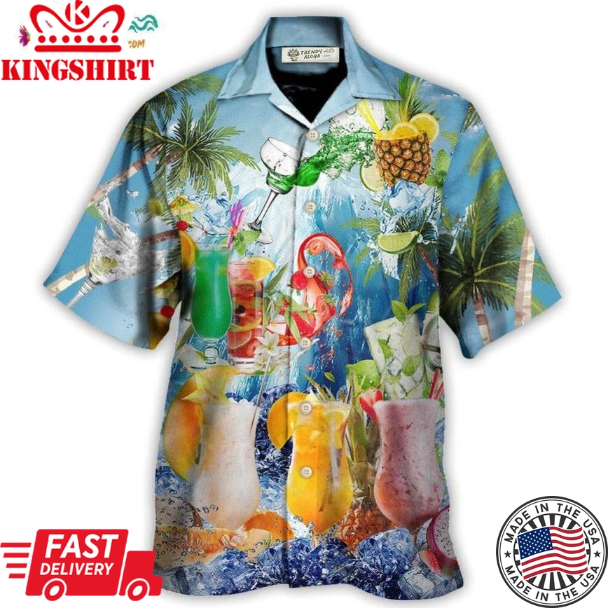 Cocktail Summer With Pieces Of Fruit So Fresh Hawaiian Shirt