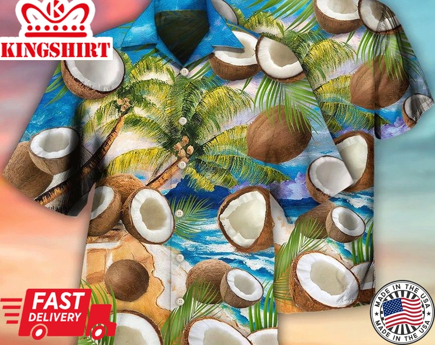 Coconut Lovely Style - Trendy Hawaiian Shirt, Hawaii Shirt Party Summer, Bachelor Party Shirts, Anniversary /Birthday/Vacation Gift.