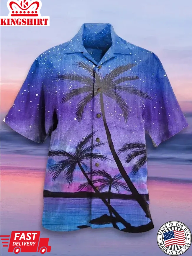 Coconut Tree Trendy Hawaiian Shirt Aloha Shirt