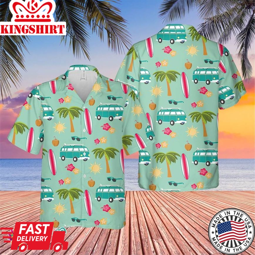 Coconut Vans Tree Trending Hawaiian Shirt, Summer Vacation Hawaiian Shirt