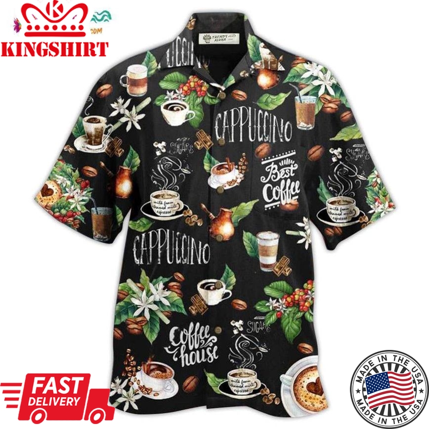 Coffee I Love Coffee Leaf Hawaiian Shirt