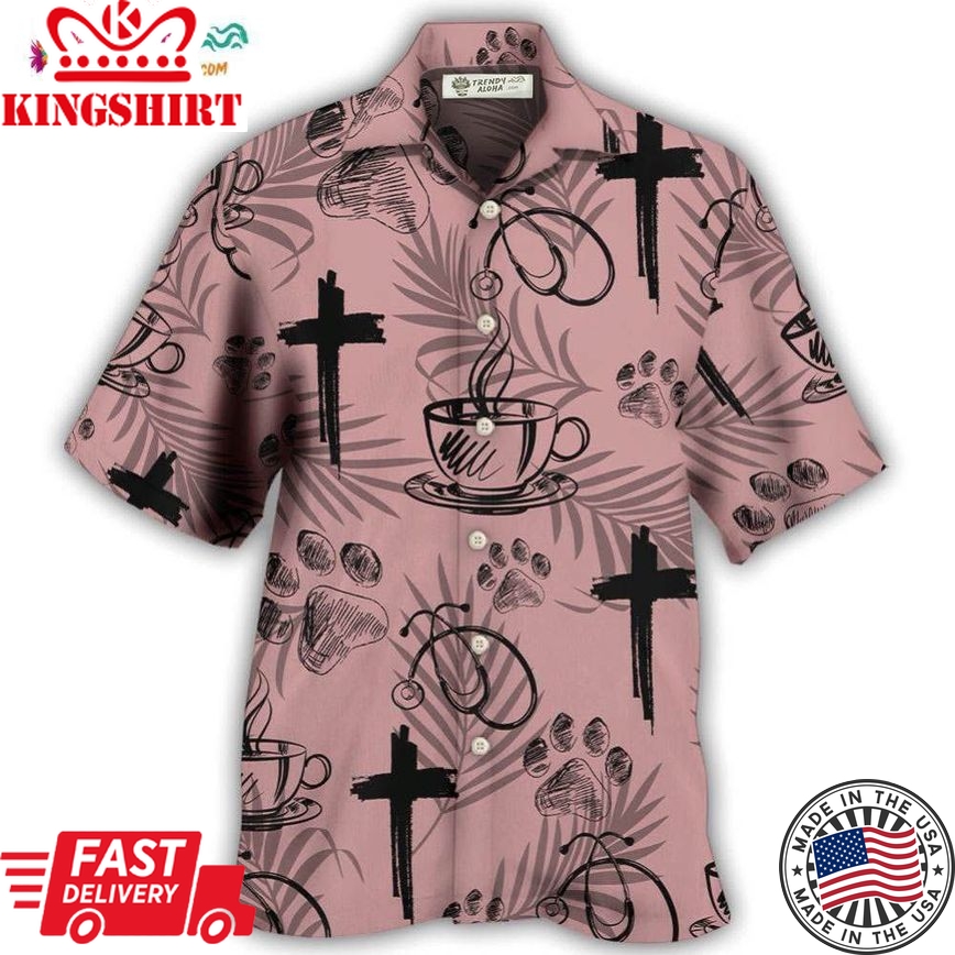 Coffee Jesus Dog Coffee Health Hawaiian Shirt