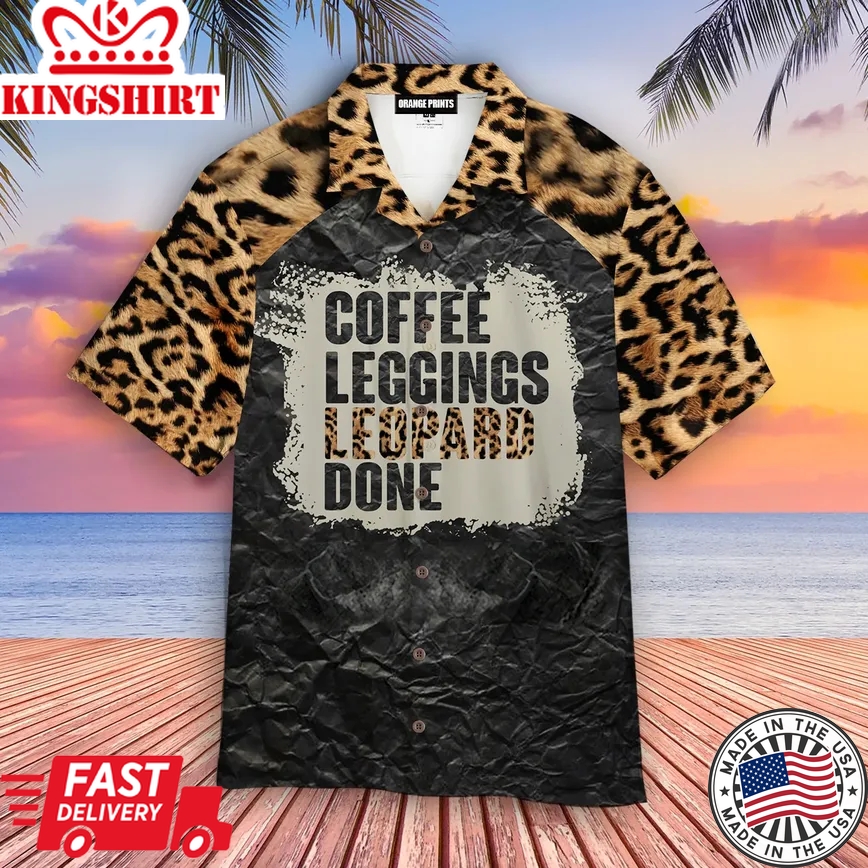 Coffee Leopard Trendy Hawaiian Shirt Aloha Shirt