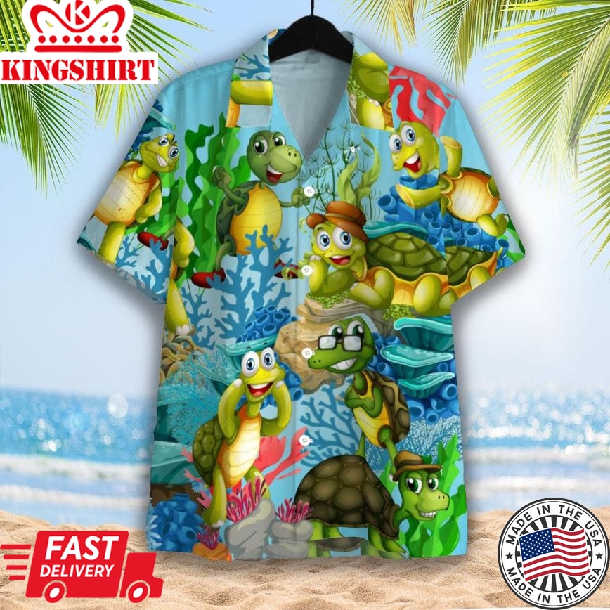 Collar Beach Trendy Hawaiian Shirt