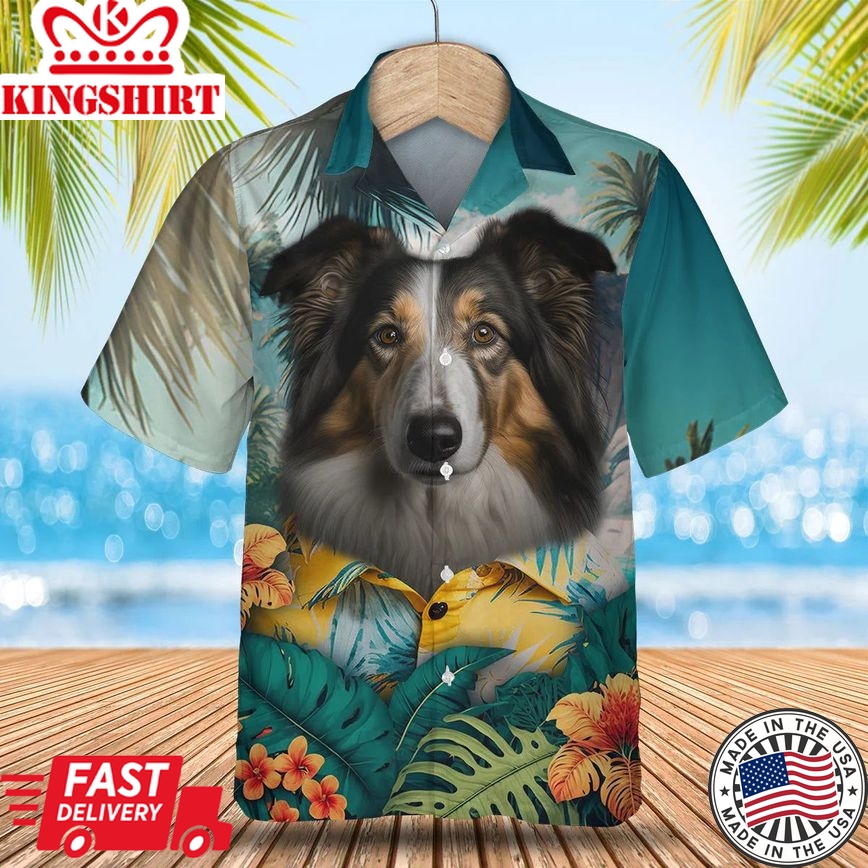 Collie 2 - 3D Tropical Trendy Hawaiian Shirt