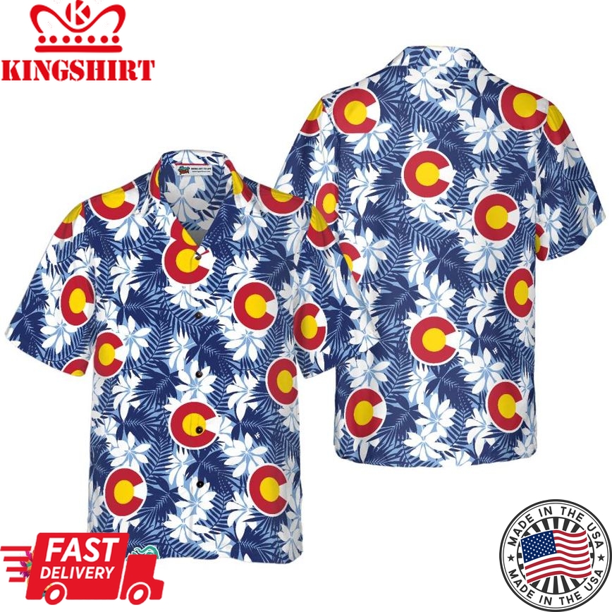 Colorado Flag Seamless Pattern Usa Hawaiian Shirt