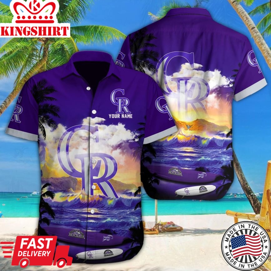 Colorado Rockies Hawaiian Vacation Shirt Custom Name