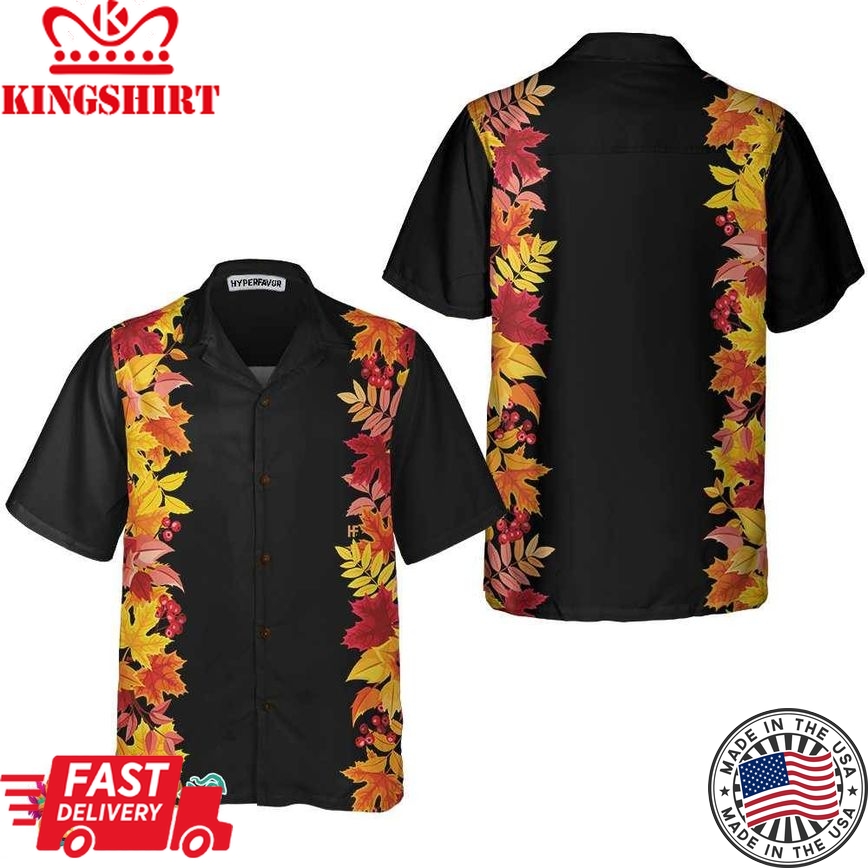 Colorful Autumn Thanksgiving Theme Hawaiian Shirt, Best Gift For Thanksgiving Day