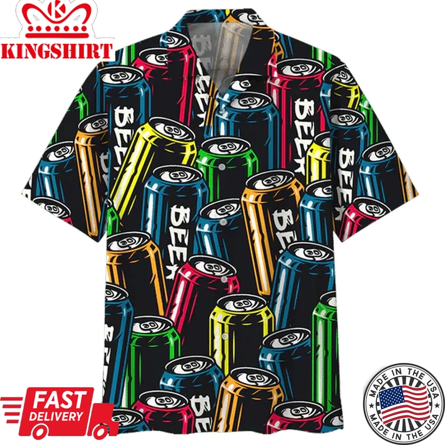 Colorful Beer Vintage Retro Trendy Hawaiian Shirt