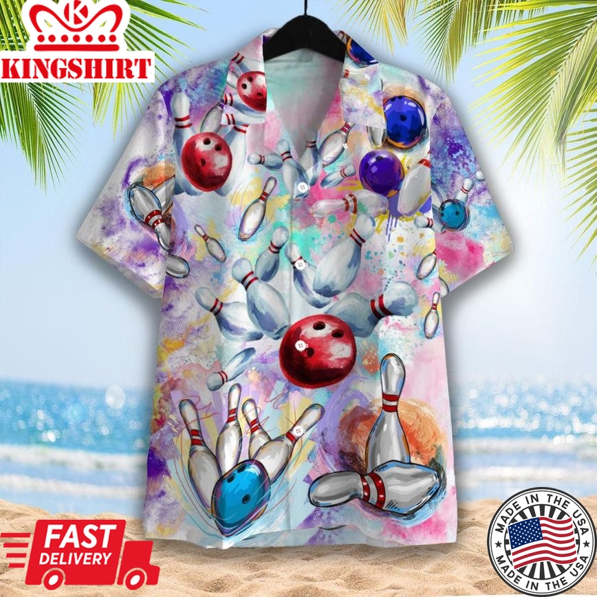 Colorful Bowling Game Trendy Hawaiian Shirt