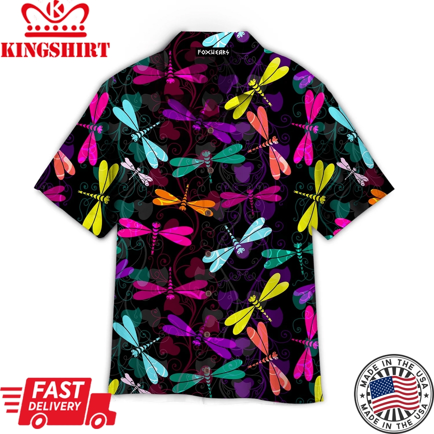 Colorful Dragonfly Trendy Hawaiian Shirt