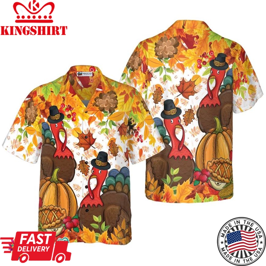 Colorful Festive Thanksgiving Hawaiian Shirt