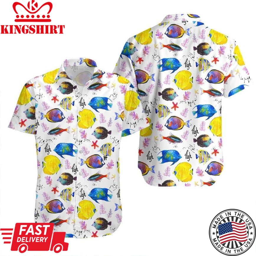 Colorful Fish Trendy Hawaiian Shirt