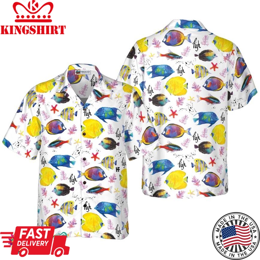 Colorful Fish V1 Hawaiian Shirt