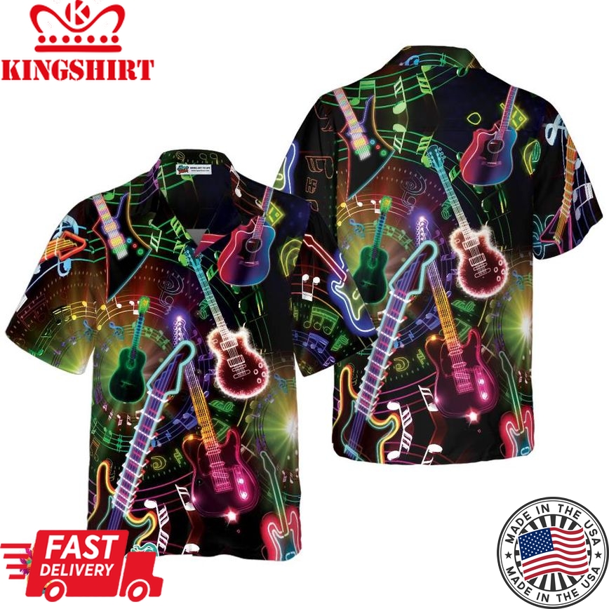 Colorful Guitars Hawaiian Shirt