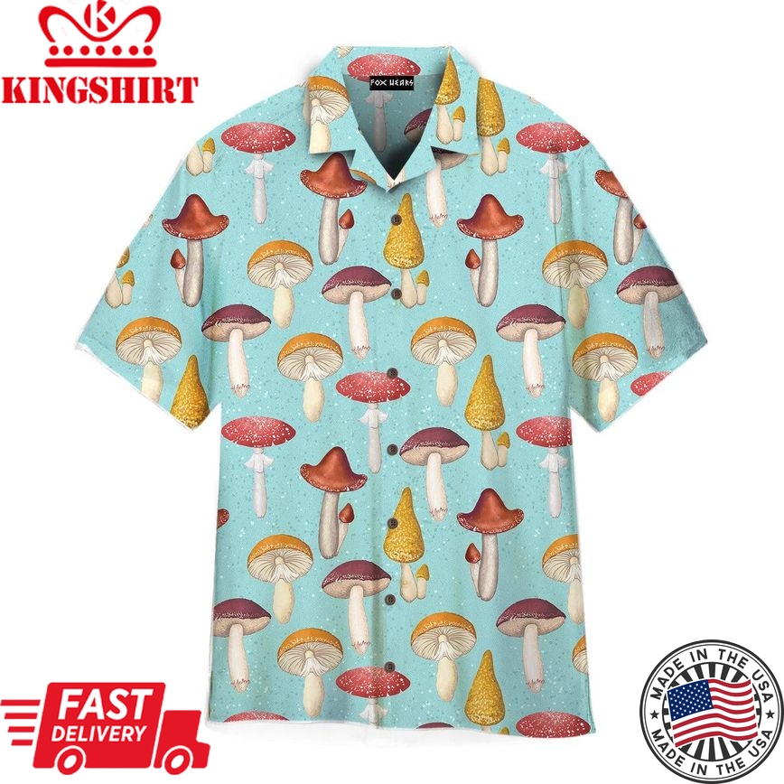 Colorful Mushroom Trendy Hawaiian Shirt