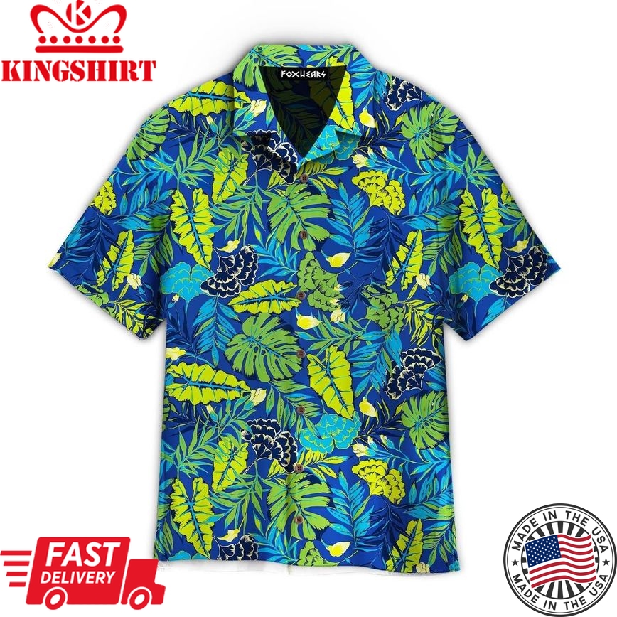 Colorful Summer Vibes Tropic Pattern Trendy Hawaiian Shirt