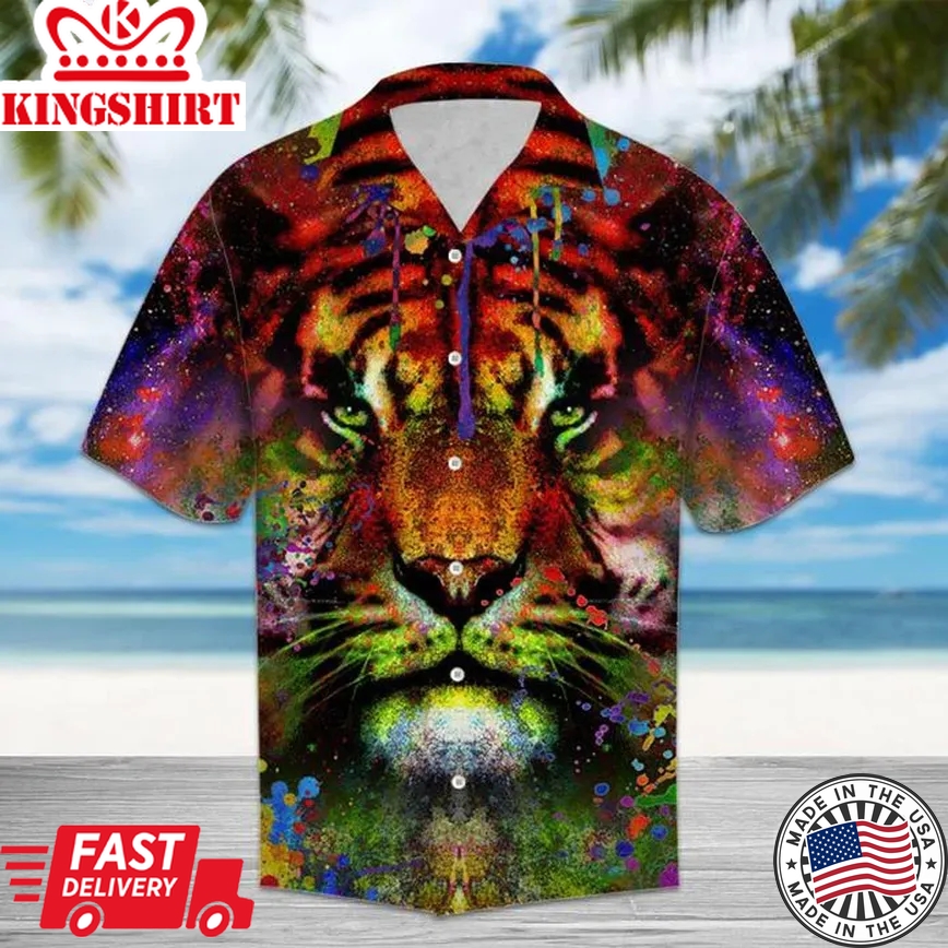 Colorful Tiger Trendy Hawaiian Shirt