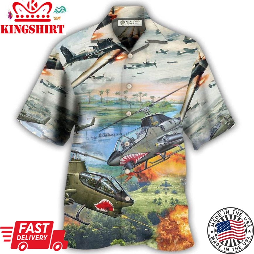 Combat Aircraft Military Planes Hawaiian Shirt