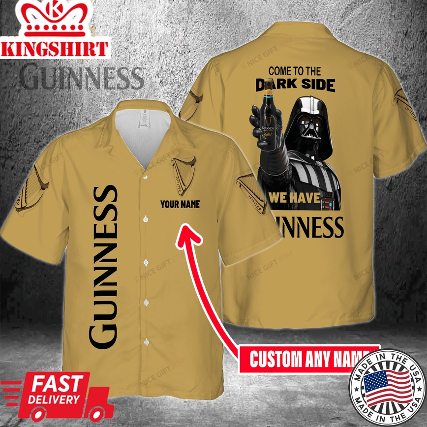 Come To The Dark Side We Have Guinness Custom Name Hawaiian Shirt