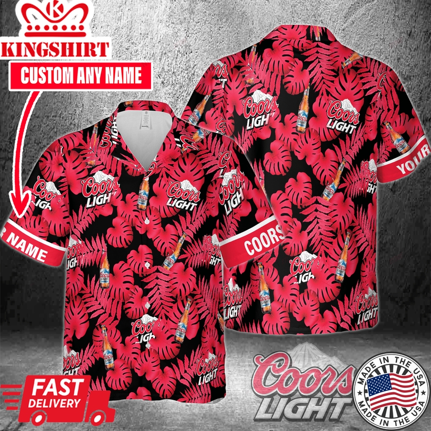 Coors Light Tropical Shirt Customized With Your Name