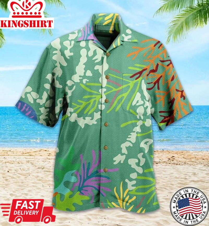 Coral Reef Colorful Trendy Hawaiian Shirt 3D Summer Gifts