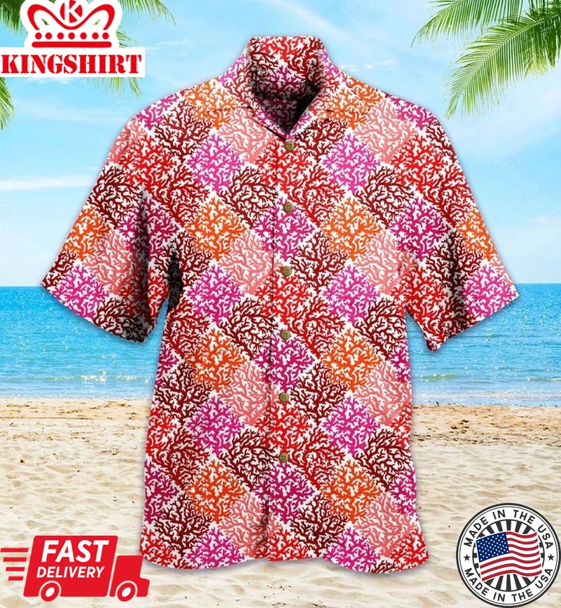 Coral Reef Pink Trendy Hawaiian Shirt 3D Summer Gifts