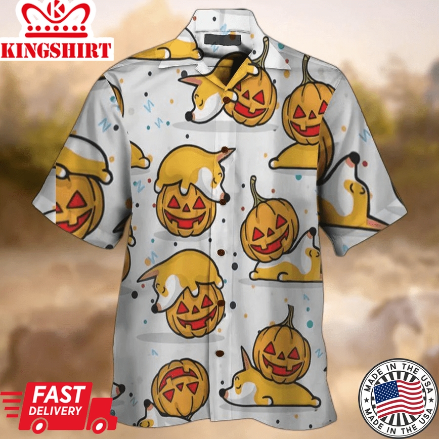 Corgi Halloween Trendy Hawaiian Shirt