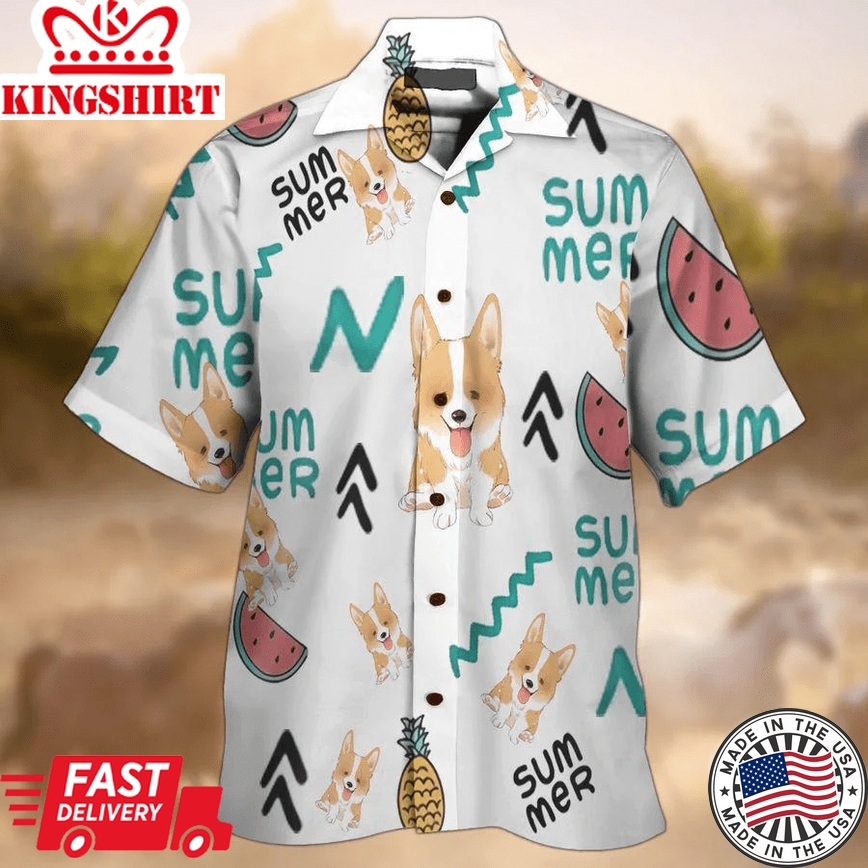 Corgi Lover Trendy Hawaiian Shirt