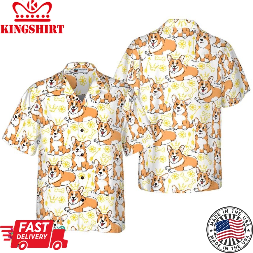 Corgi Pembroke Shirt For Men Hawaiian Shirt