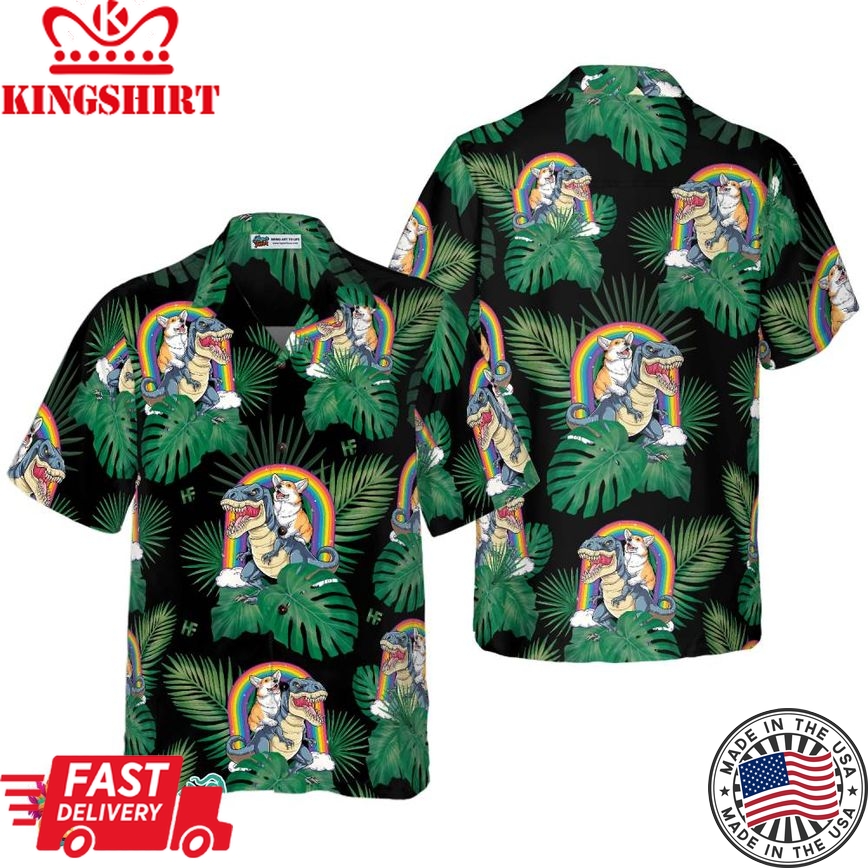 Corgi The Predator Hawaiian Shirt