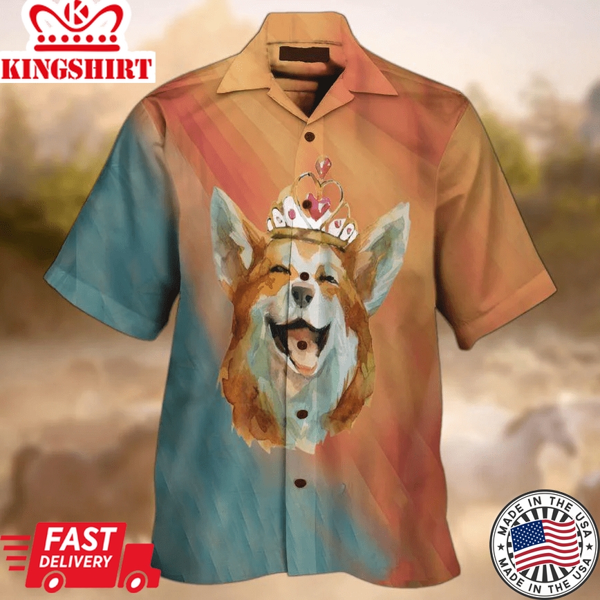 Corgi Trendy Hawaiian Shirt