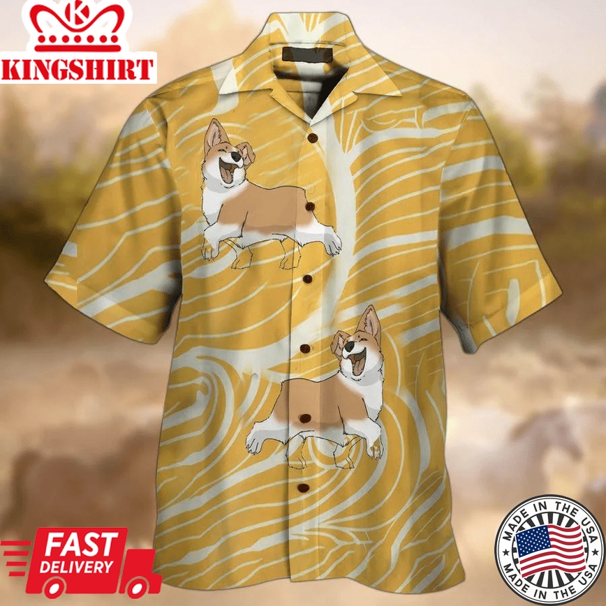 Corgi Trendy Hawaiian Shirt