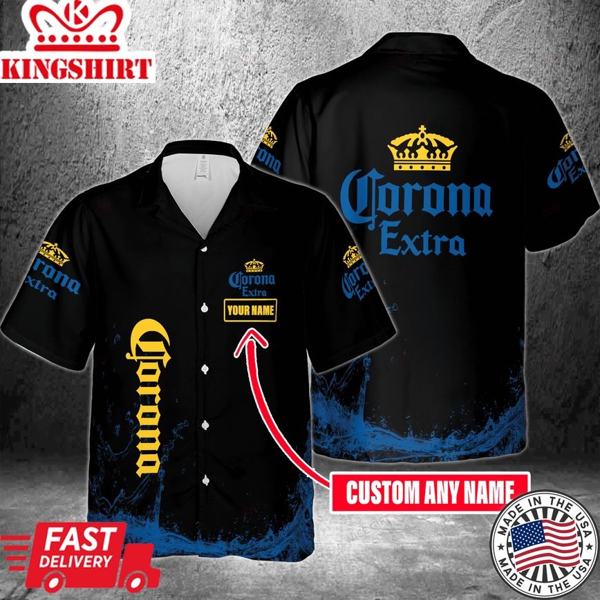 Corona Extra Custom Name Print On Aloha Shirt