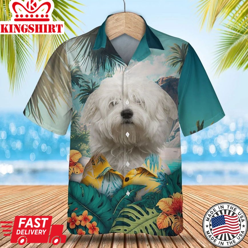 Coton De Tulear - 3D Tropical Trendy Hawaiian Shirt