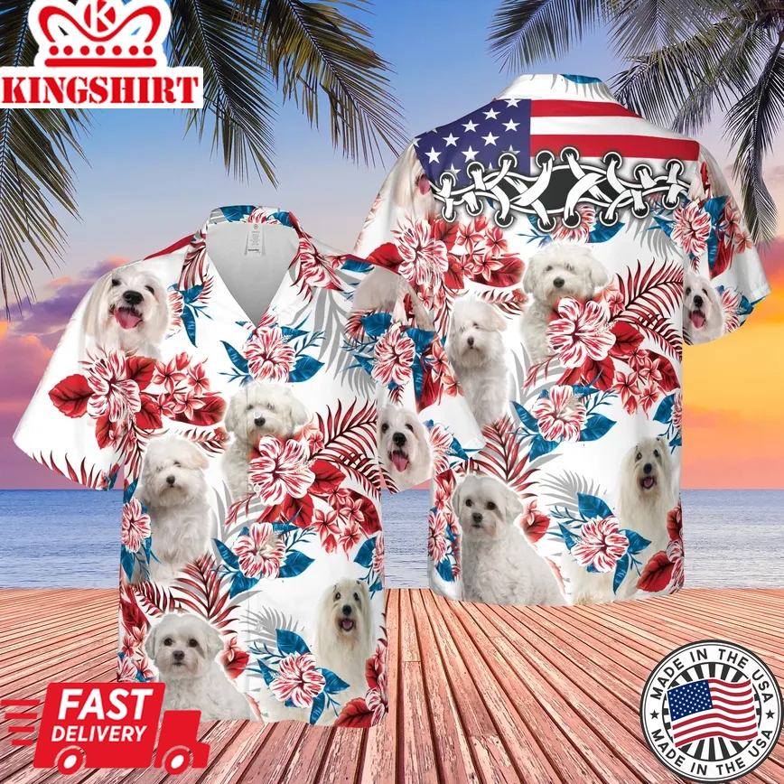 Coton De Tulear Trendy Hawaiian Shirt Gift For Summer, Summer Aloha Shirt, Trendy Hawaiian Shirt For Men And Women