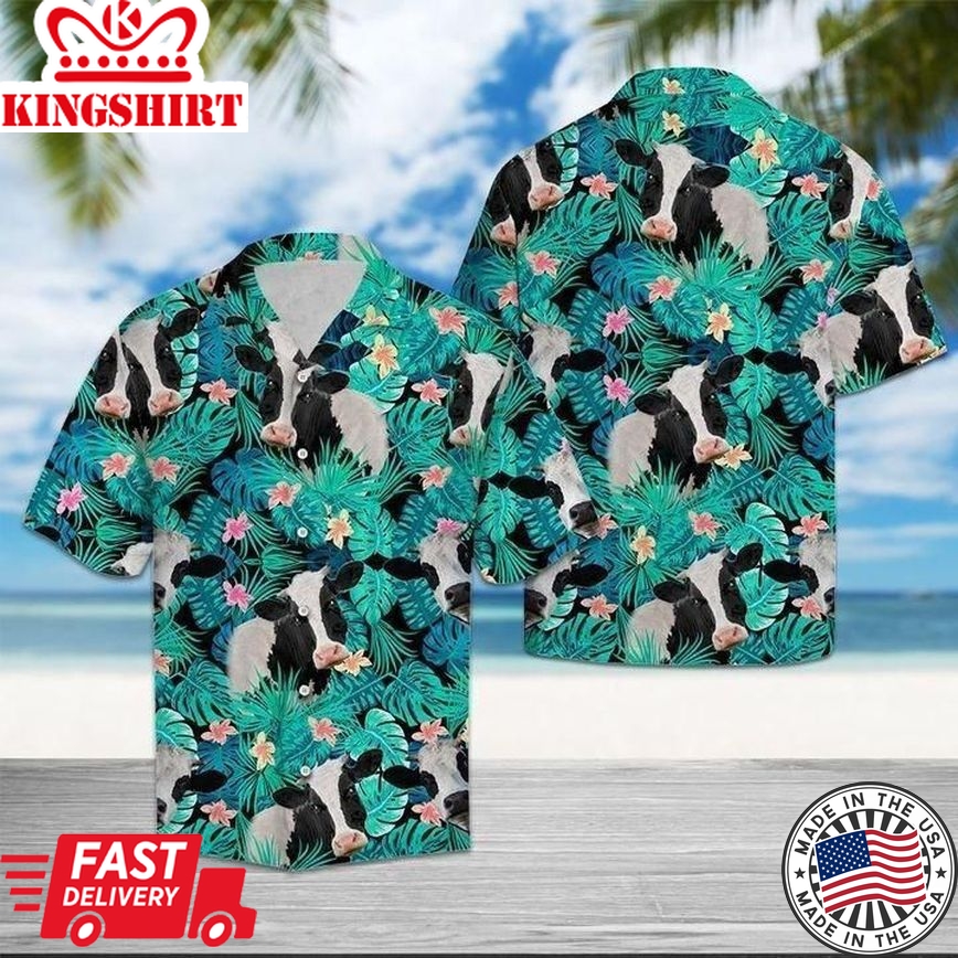 Cover Your Body With Amazing Cow Tropical Trendy Hawaiian Shirt