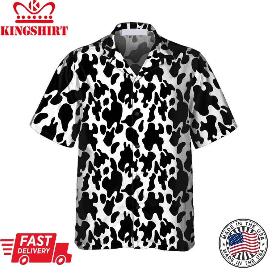 Cow Print Seamless Pattern All Printed 3D Trendy Hawaiian Shirt, Summer Gifts For Men And Women