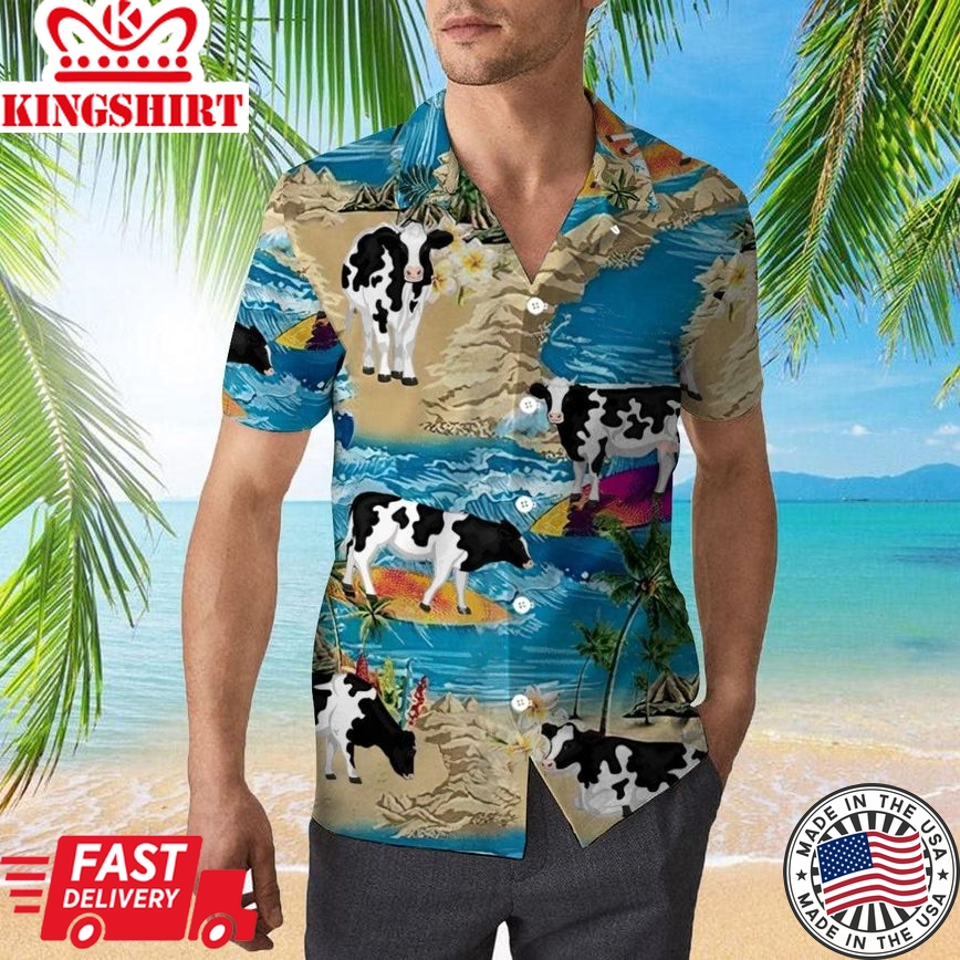 Cow Trendy Hawaiian Shirt