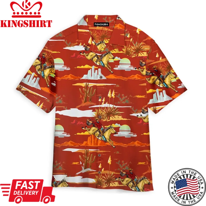 Cowboy Trendy Hawaiian Shirt Aloha Shirt