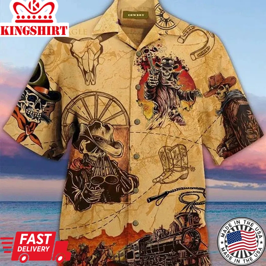 Cowboy Trendy Hawaiian Shirt Aloha Shirt