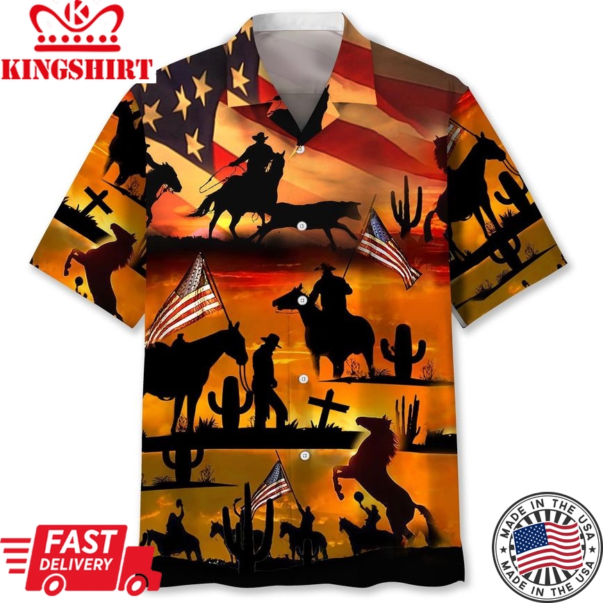 Cowboy Usa Trendy Hawaiian Shirt