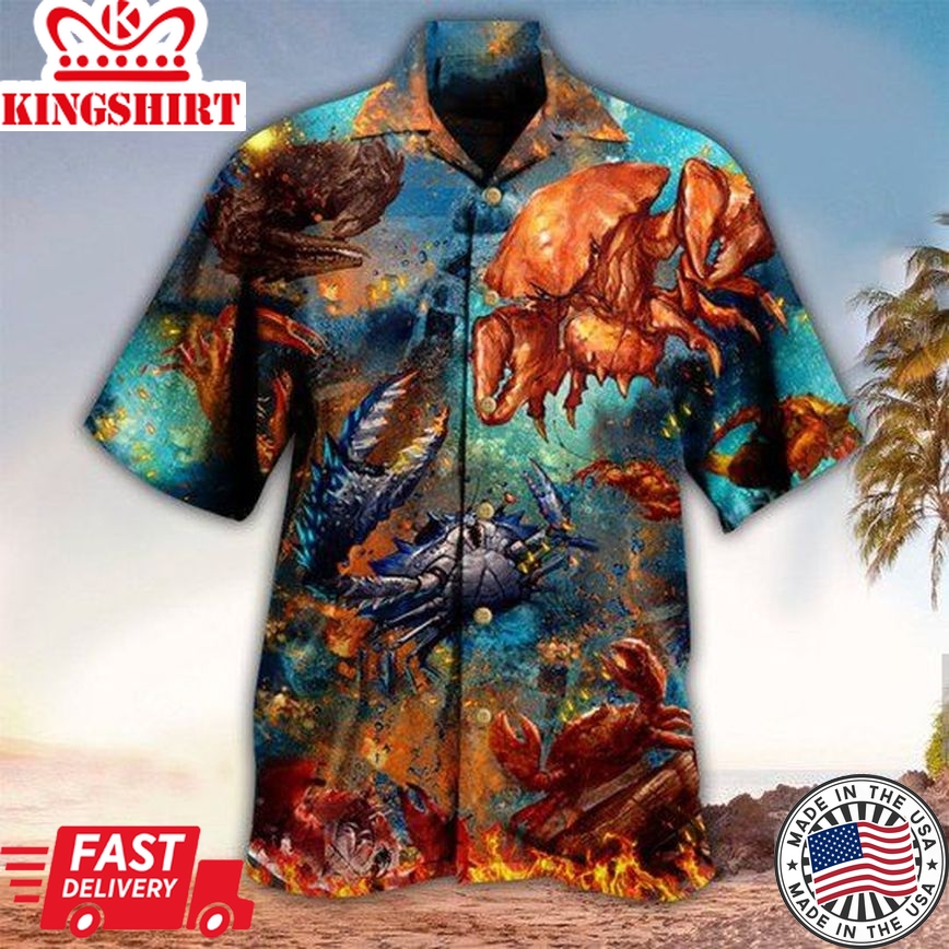 Crab Shirt, Crab Lover Trendy Hawaiian Shirt For Summer Gifts