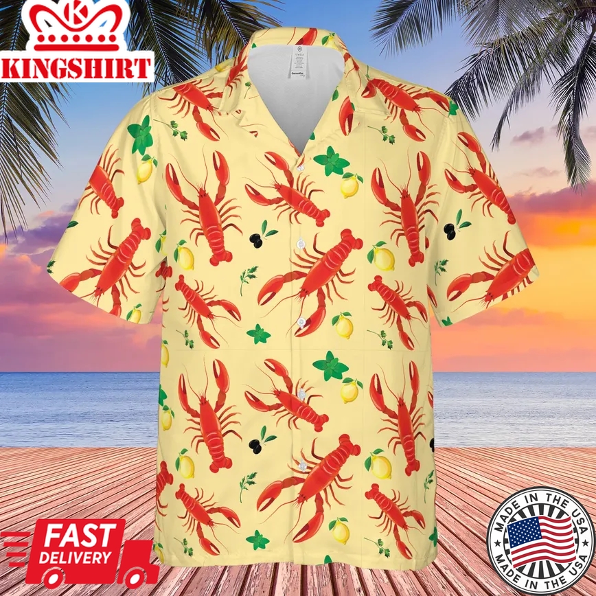 Crawfish Crew Lemon Trendy Hawaiian Shirt Aloha Shirt