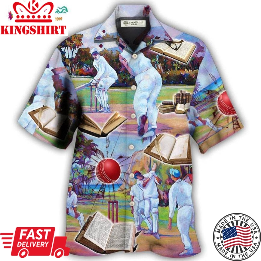 Cricket And Book Lover Hawaiian Shirt