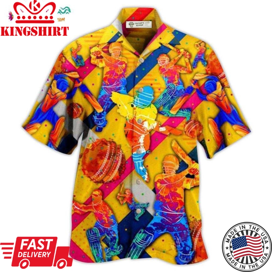 Cricket Life Is Better With Cricket In Blue Hawaiian Shirt