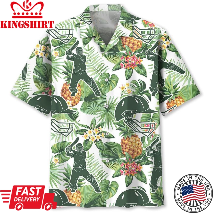 Cricket Tropical Pineapple Trendy Hawaiian Shirt